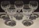 5 Baccarat Crystal Massena Claret Wine Glasses Signed 6 3/8