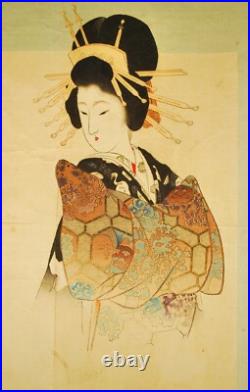 1903 Eisen Tomioka Japanese Woodblock Print The Hell Courtesan Buddhist Sutra