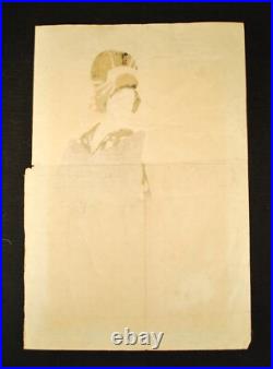1903 Eisen Tomioka Japanese Woodblock Print The Hell Courtesan Buddhist Sutra